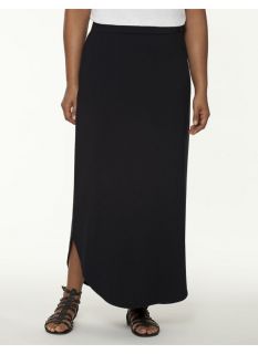 Lane Bryant Plus Size Shirttail maxi skirt     Womens Size 14/16, Black
