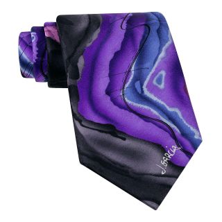 Jerry Garcia Liquid Torso Silk Tie, Purple, Mens