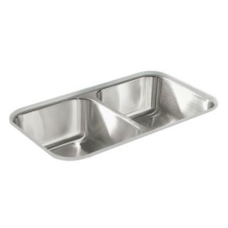 Sterling Plumbing McAllister Undermount Stainless Steel 32x18x8.0625 0 Hole Double Bowl Kitchen Sink K 11406 NA