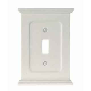 Amerelle Mantel 1 Toggle Wall Plate   White 178TW