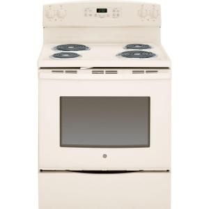GE 5.3 cu. ft. Electric Range with Self Cleaning Oven in Bisque JB250DFCC