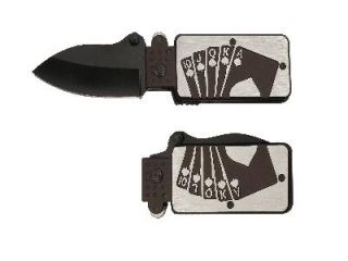 2 1/2 inch Blade, Lighter style, Poker Design, Lockback Pocket Knife