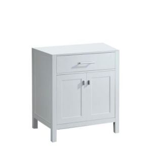 Design Element London 29.5 in. W x 21.5 in. D x 34 in. H Vanity Cabinet Only in White DEC076E W CB