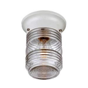 Acclaim Lighting Builders Choice Collection Ceiling Mount 1 Light Outdoor White Light Fixture 101WH