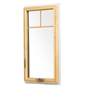 Andersen 400 Series Casement Windows, 24 1/8 in. x 48 in., Pine Interior, Low E4 Glass, SDL Short Fractional Grilles 9117172