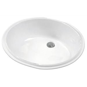 Gerber Luxoval Undercounter Bathroom Sink in White G0012770