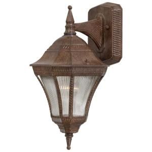 the great outdoors by Minka Lavery Wall Mount 1 Light Outdoor Vintage Rust Lantern 8201 61