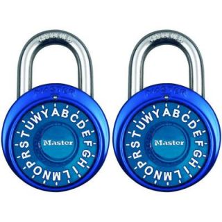 Master Lock Preset 3 Digit Letter Dial Combination Padlock (2 Pack) 1530TWDHC