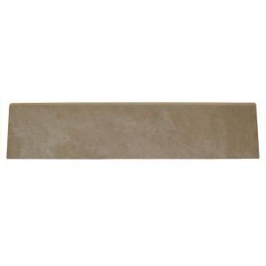 Daltile Concrete Connection Boulevard Beige 3 in. x 13 in. Porcelain Bullnose Floor and Wall Tile CN90S43E91P1