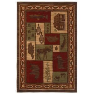 Mohawk Home Timberland Light Dark Brown 5 ft. 3 in. x 7 ft. 6 in. Area Rug DISCONTINUED 223502