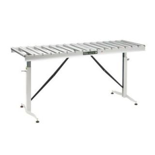 HTC Roller Table Adjustable Conveyor 26.5 in. to 43.5 in., 24 in. Wide with 17 Rollers HRT 90
