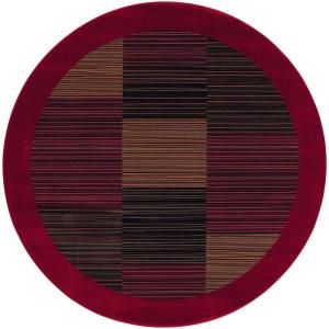 Couristan Everest Hamptons Red 7 ft. 10 in. x 7 ft. 10 in. Round Area Rug 07664981710710N