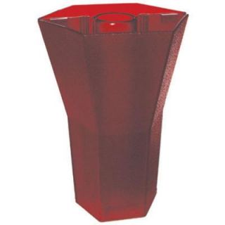 Brella Vase 10 in. Patio Umbrella Vase in Translucent Wildflower Red (Set of 12) BV101412PK