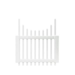 Veranda 4 ft. x 42 in. Chatham Scalloped Top Spaced Picket Vinyl Fence Gate DISCONTINUED 116063
