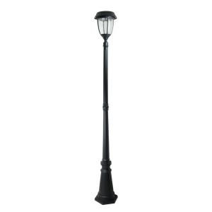 XEPA Timer Activated 12 hrs. 200 Lumen 77 in. Outdoor Black Solar LED Post Lamp SPX722