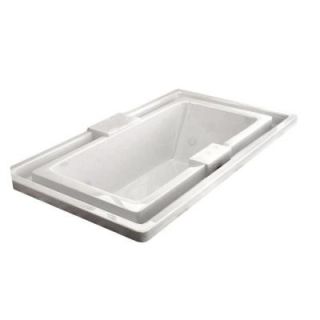 Universal Tubs Opal 6.5 ft. Jetted Whirlpool Tub with Center Drain in White HD4678IWL