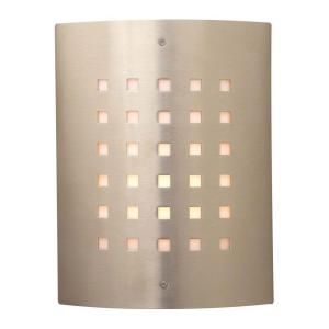 PLC Lighting 1 Light Outdoor Satin Nickel Wall Sconce with Matte Opal Glass CLI HD1879SN