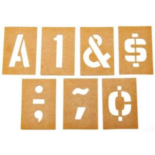 HY KO 47 Piece 3 in. Numbers and Letters Stencil Set ST 3