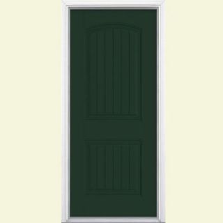 Masonite Cheyenne 2 Panel Painted Smooth Fiberglass Entry Door with No Brickmold 37451