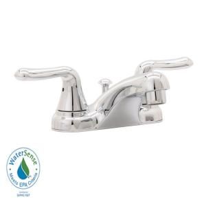 American Standard Cadet 4 in. 2 Handle Low Arc Bathroom Faucet in Chrome with Speed Connect Drain DISCONTINUED 8125F