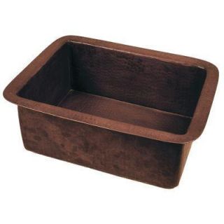 Belle Foret Self Rimming/Undermount Copper 16x12x6 in. 0 Hole Single Bowl Bar Sink in Oil Rubbed Bronze C4BARORB