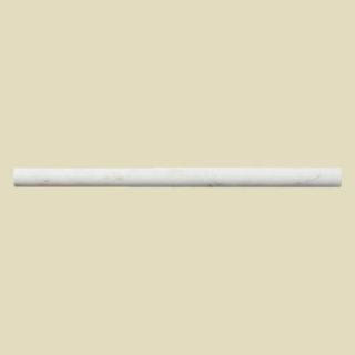 Jeffrey Court Carrara 3/4 in. x 12 in. Marble Dome Trim Wall Tile 99062