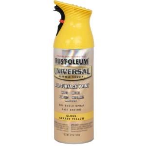 Rust Oleum Universal 12 oz. All Surface Gloss Canary Yellow Spray Paint (6 Pack) 245213