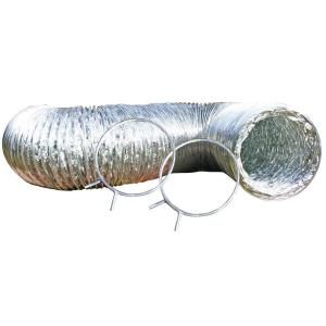 Speedi Products 4 in. x 5 ft. Round Aluminum Silver Duct with Clamps EX TDK 425
