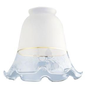 Westinghouse 5 in. x 5 3/4 in. Clear and Frosted with Gold Band Accessory Shade 8108200