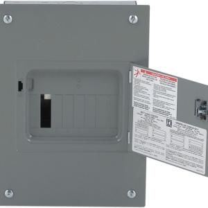 Square D by Schneider Electric QO 100 Amp 6 Space 12 Circuit Indoor Flush Mount Main Lug Load Center with Cover and Door QO612L100DF