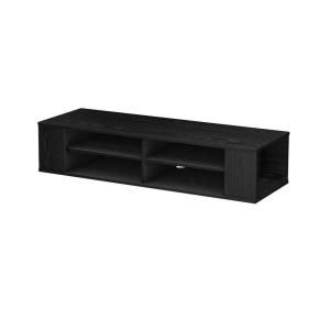 50 Disc Capacity City Life Wall Mounted Media Console in Black Oak 4147675
