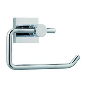 No Drilling Required Hukk Toilet Paper Holder Single Post in Chrome HU235 CHR