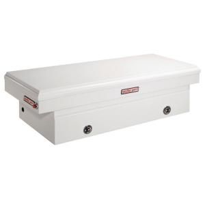 Weather Guard Full Size Steel Extra Wide Saddle Box in Brite White 116 3 02