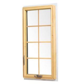 Andersen 400 Series Casement Windows, 24 1/8 in. x 48 in., Pine Interior, Low E4 Glass, SDL Colonial Grilles 9117172