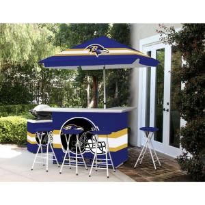 Best of Times Baltimore Ravens All Weather Patio Bar Set with 6 ft. Umbrella 2003W1214