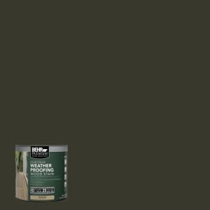 BEHR Premium 8 oz. #SC108 Forest Solid Color Weatherproofing Wood Stain Sample 501316