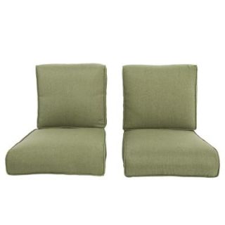 Hampton Bay Pembrey Replacement Outdoor Lounge Chair Cushion (2 Pack) HD14223