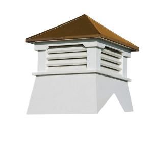 HomePlace Structures Claremont 20 in. x 20 in. x 26 in. Vinyl Cupola with Copper Roof LCC