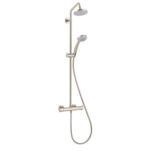Hansgrohe Croma 4 Spray Handshower and Showerhead Combo Kit in Brushed Nickel 27169821