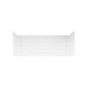Swan 30 in. x 60 in. x 59 5/8 in. Three Piece Tub Wall Extension Kit in White TI 33 010