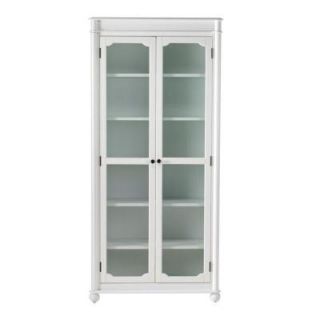 Home Decorators Collection Essex 68.5 in. H Suffolk Aged Cream 6 Shelf Bookcase with Glass Doors 1049110410