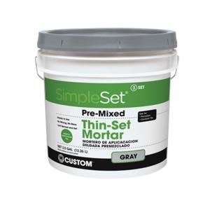 Custom Building Products SimpleSet Gray 3 1/2 gal. Pre Mixed Thin Set Mortar CTTSG3