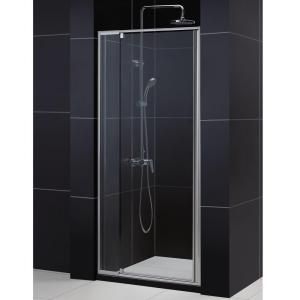 DreamLine Flex 32 in. x 32 in. x 74.75 in. Standard Fit Shower Kit with Pivot Shower Door and Center Drain Base DL 6207C 01CL