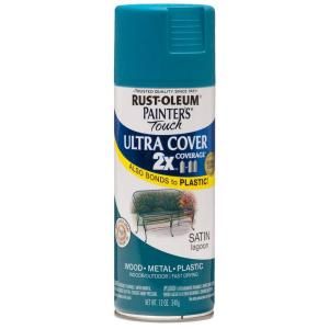 Rust Oleum Painters Touch 2X 12 oz. Satin Lagoon General Purpose Spray Paint (6 Pack) 257461