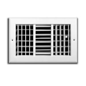 TruAire 10 in. x 6 in. Adjustable 3 Way Wall/Ceiling Register H230M 10X06