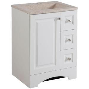 Lancaster 24 in. W Vanity in White with Colorpoint Vanity Top in Maui LC24P2M WH