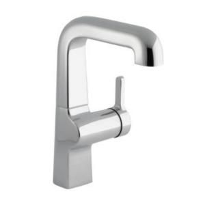KOHLER Evoke Single Hole 1 Handle Low Arc Kitchen Faucet in Polished Chrome with Pull Out Spray K 6335 CP