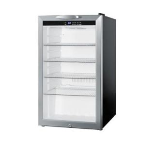 Summit Appliance 4 cu. ft. Compact Glass Door All Refrigerator in Black SCR485L