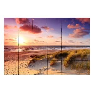 Tile My Style Beach1 36 in. x 24 in. Tumbled Marble Tiles (6 sq. ft. /case) TMS0010M3