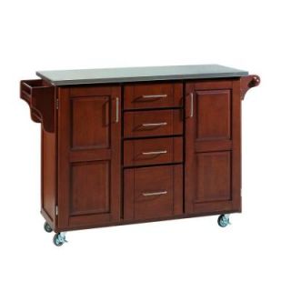 Home Styles Large Create a Cart in Cherry with Stainless Top 9100 1072
